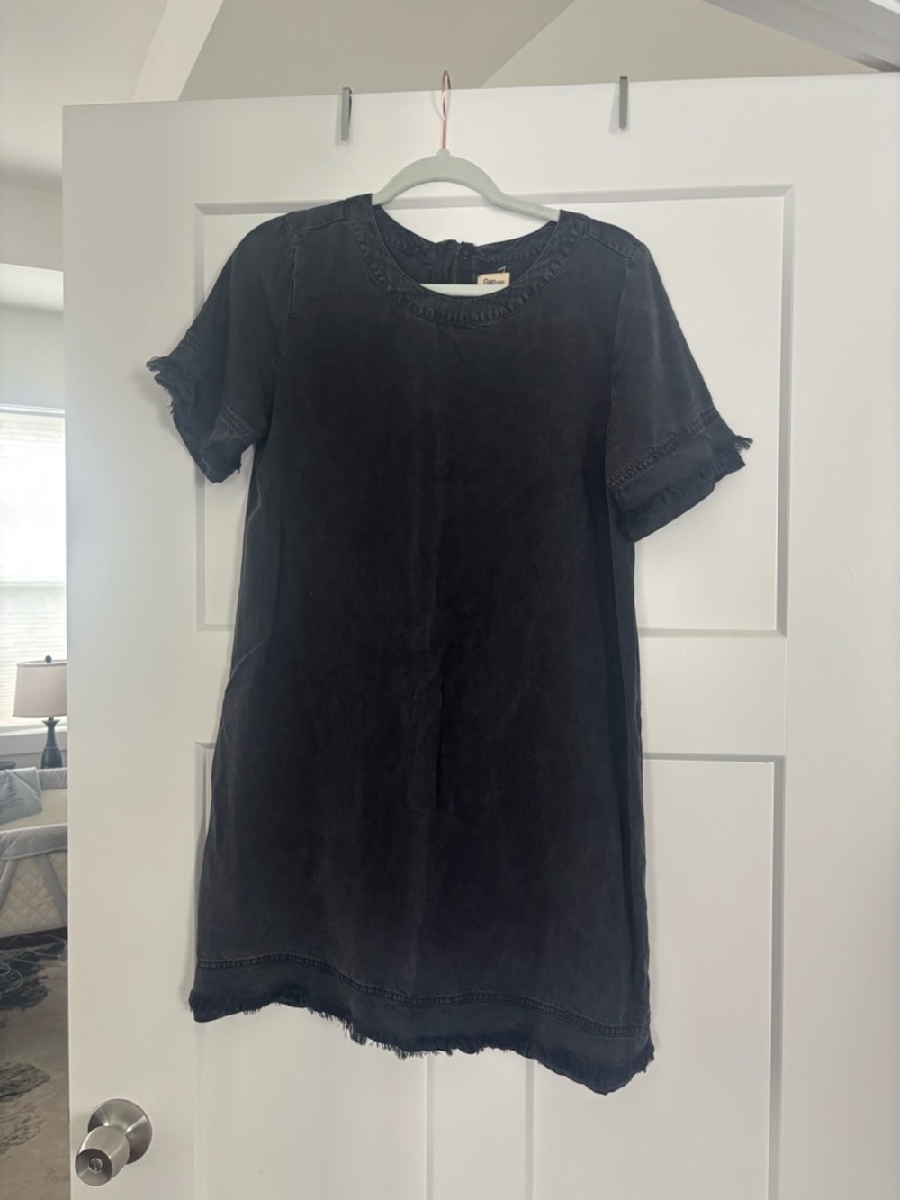 GAP Black Mini Dress with Short Sleeves